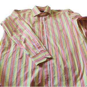 ETRO Luxury Brand Button down stripe long sleeve shirt. Size 44 GREAT DEAL!